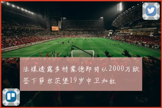 法媒透露多特蒙德即将以2000万欧签下萨尔茨堡19岁中卫加杜